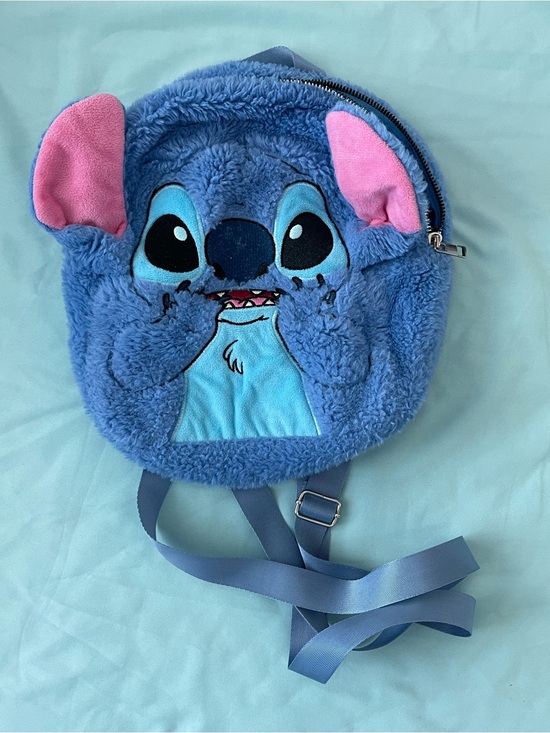 Disney Other - Disney Blue and Pink Stitch Plush Kids Backpack